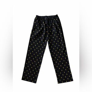 Polo Ralph Lauren Lounge Pajama Pants Mens M 32-34Black Gold Pony Logo Cotton
